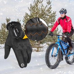 Motor quad windproof touch gloves