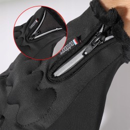 Motor quad windproof touch gloves