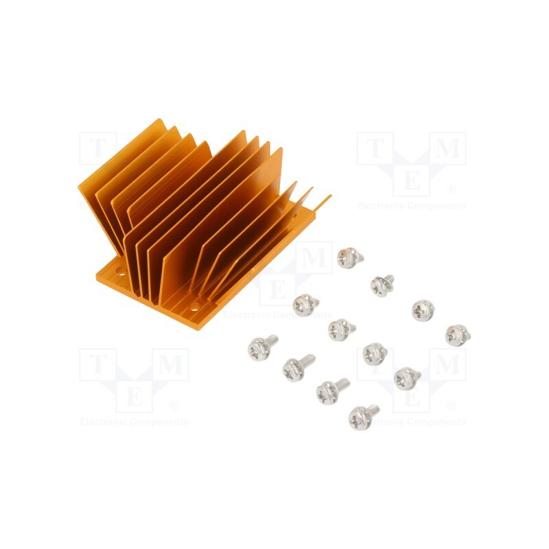 1 pcs x Advanced Thermal Solutions - ATS-1101-C1-R0 - Heatsink: extruded, grilled, BGA, golden, L: 58mm, W: 37mm, H: 22.9mm