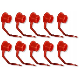 Set of red Kalamitki grease nipple covers, 10 pcs