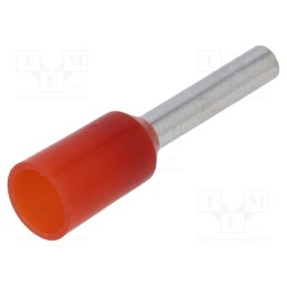 50 pcs x NINIGI - TUL-RI-01008 - Tip: bootlace ferrule, insulated, copper, 1mm2, 8mm, tinned, red