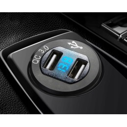 Moto quad charger 2x usb qc3 0 voltmeter 3a aluminum