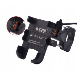 Motorcycle GPS USB Phone Holder QC3 0 4 6 5 360