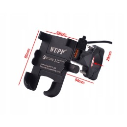 Motorcycle GPS USB Phone Holder QC3 0 4 6 5 360