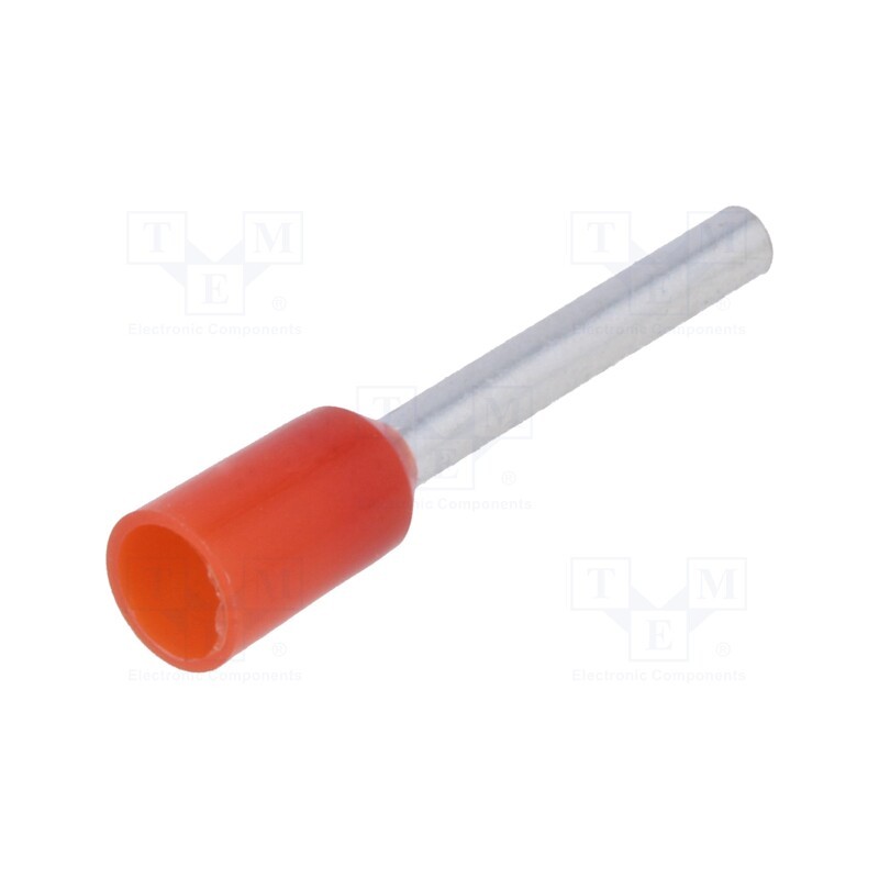 50 pcs x NINIGI - TUL-RI-01012 - Tip: bootlace ferrule, insulated, copper, 1mm2, 12mm, tinned, red