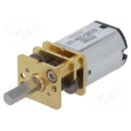 1 pcs x DFROBOT - FIT0579 - Motor: DC, with gearbox, 6VDC, 61mA, Shaft: D spring, 50rpm, L: 10mm