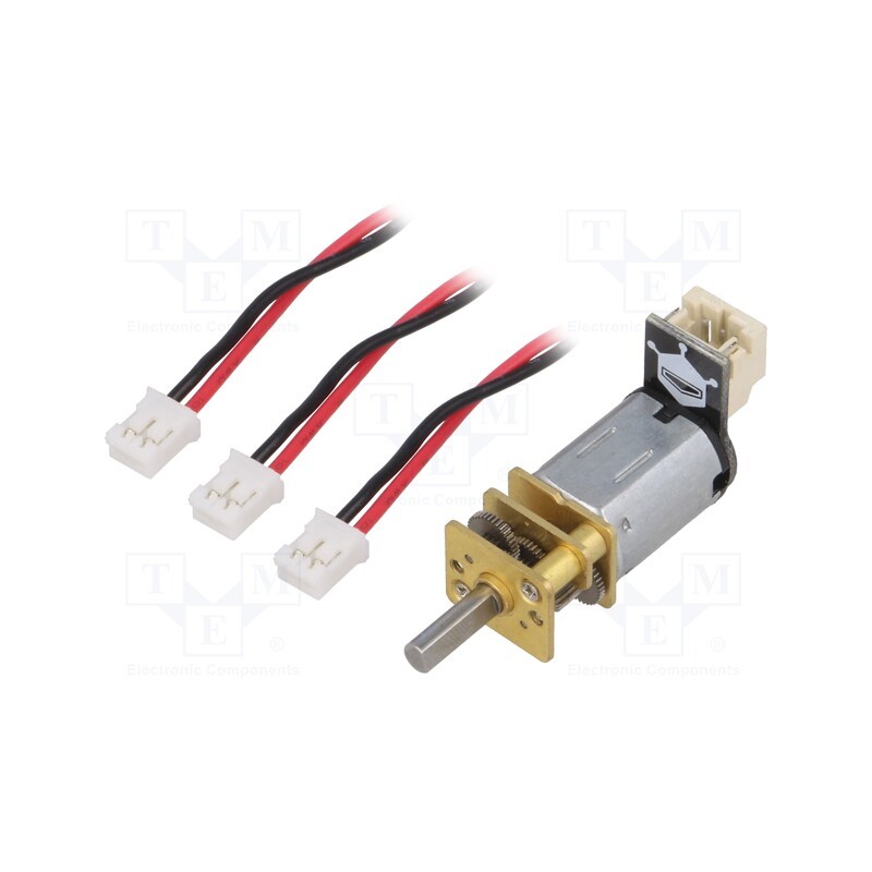 1 pcs x DFROBOT - FIT0457 - Motor: DC, with gearbox, 1÷6VDC, 1A, Shaft: D spring, 220rpm, 75: 1
