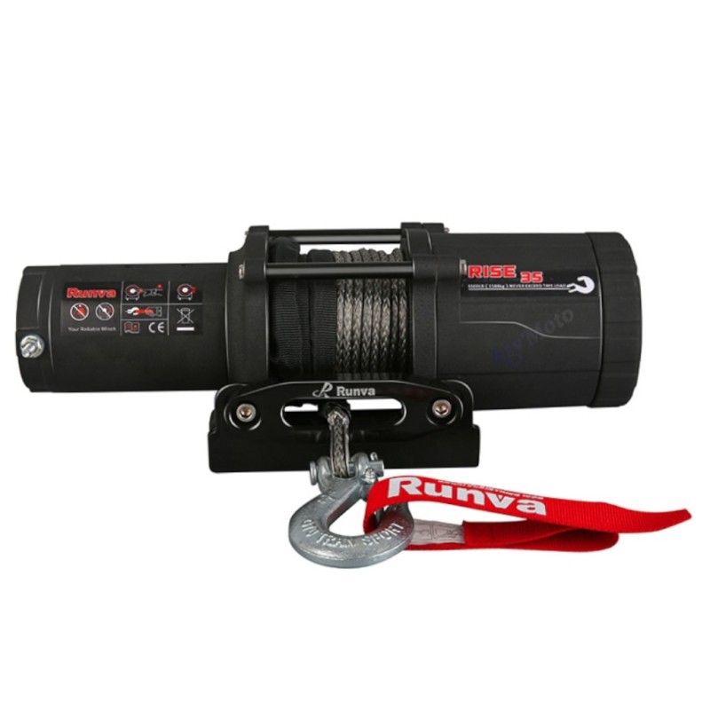 El Runva Rise35 winch 12v synthetic rope