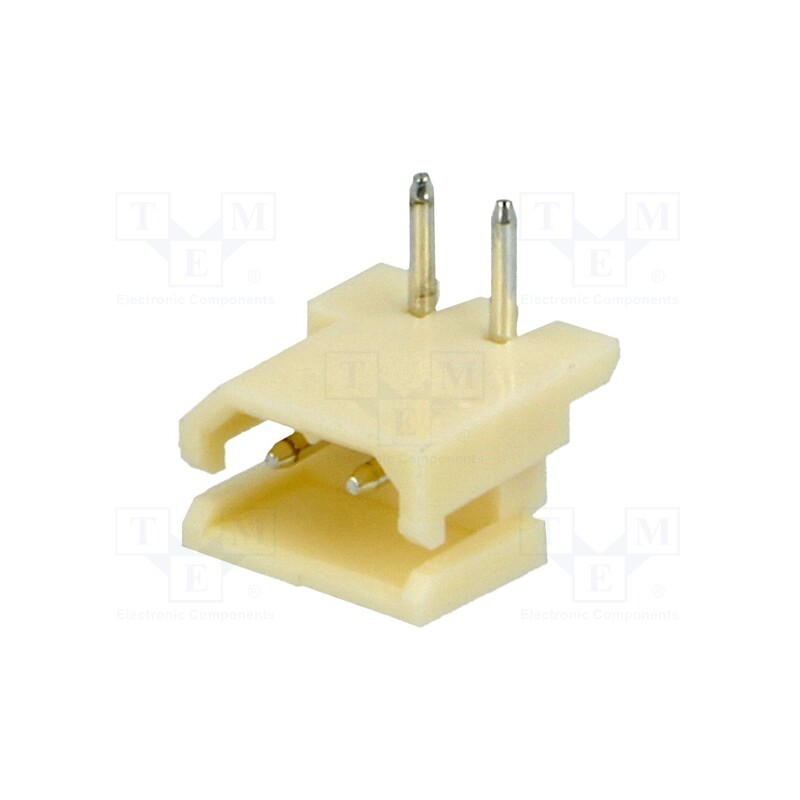 50 pcs x JOINT TECH - A2506WR-2P - Socket, wire-board, male, A2506, 2.5mm, PIN: 2, THT, 250V, 3A, tinned