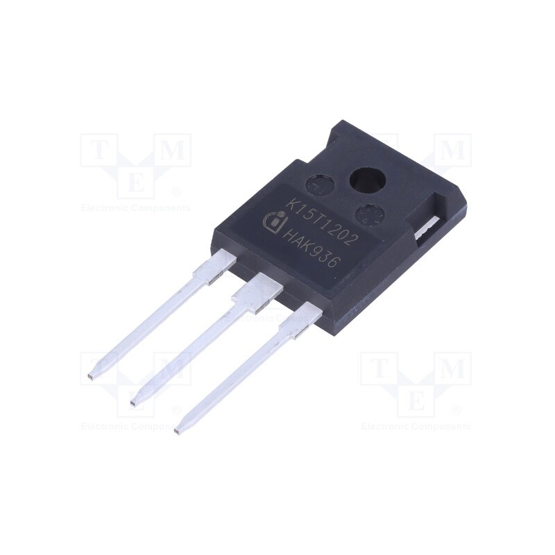 1 pcs x INFINEON TECHNOLOGIES - IKW15N120T2FKSA1 - Transistor: IGBT, 1.2kV, 30A, 235W, TO247-3, single transistor