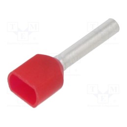 50 pcs x BM GROUP - BM006551 - Tip: bootlace ferrule, insulated,double, copper, 1mm2, 12mm, red
