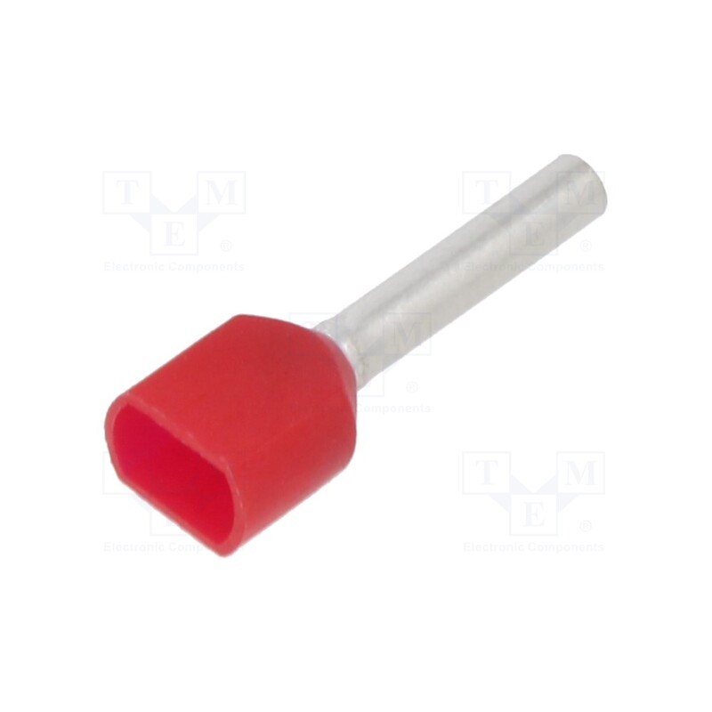 50 pcs x BM GROUP - BM006551 - Tip: bootlace ferrule, insulated,double, copper, 1mm2, 12mm, red