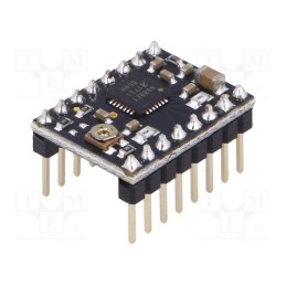 1 pcs x POLOLU - A4988 STEPPER MOTOR DRIVER CARRIER BLACK - Stepper motor controller, A4988, 1.2A, Uin mot: 8÷35V, Kit: module