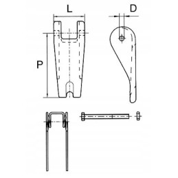 The forged load hook protection fits in