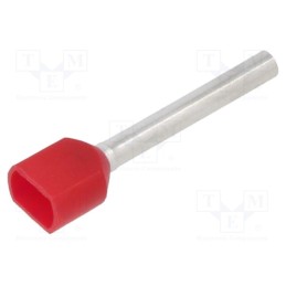 50 pcs x BM GROUP - BM006552 - Tip: bootlace ferrule, insulated,double, copper, 1mm2, 18mm, red