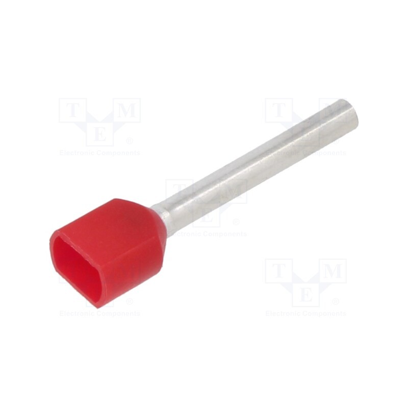 50 pcs x BM GROUP - BM006552 - Tip: bootlace ferrule, insulated,double, copper, 1mm2, 18mm, red