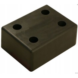 Rubber bumper 20x15x8 4 holes, large, heavy