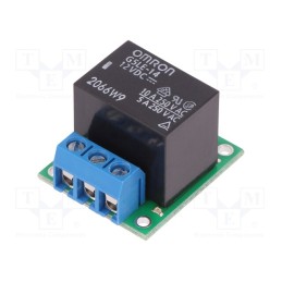 1 pcs x POLOLU - SPDT RELAY CARRIER WITH 12VDC RELAY (ASS - Module: relay, Ch: 1, 12VDC, max.250VAC, 10A, Uswitch: max.125VDC