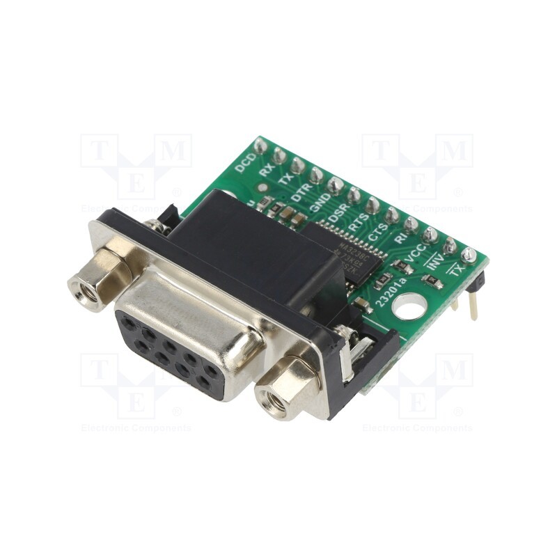 1 pcs x POLOLU - 23201A SERIAL ADAPTER - Module: converter, D-Sub 9pin,pin strips, Interface: GPIO,RS232