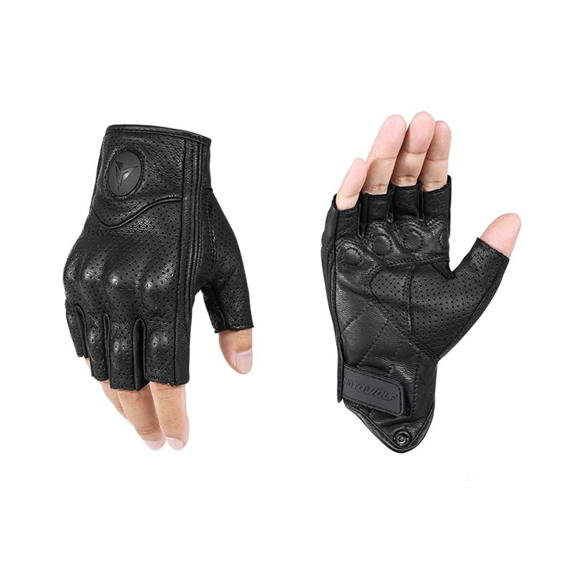 Motor quad motowolf fingerless leather gloves