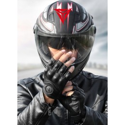 Motor quad motowolf fingerless leather gloves