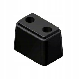Rubber bumper 12 5x8x9 cm 2 holes