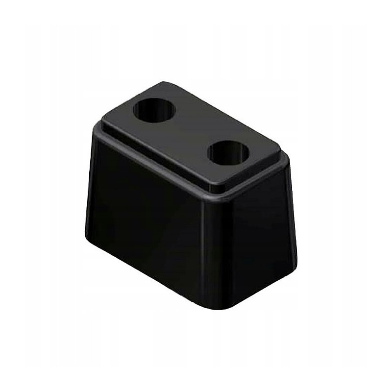 Rubber bumper 12 5x8x9 cm 2 holes