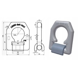 Load securing holder 15 tons floor holder