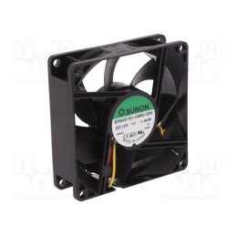 1 pcs x SUNON - EF80251S1-1000U-G99 - Fan: DC, axial, 12VDC, 80x80x25mm, 69.29m3/h, 33dBA, slide bearing