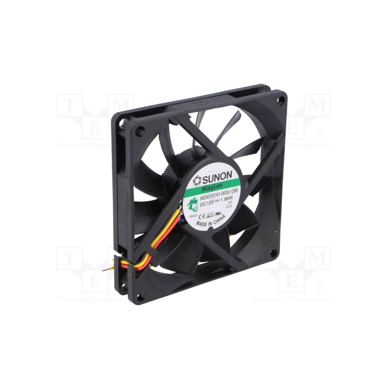 1 pcs x SUNON - ME80151V1-000U-G99 - Fan: DC, axial, 12VDC, 80x80x15mm, 62.86m3/h, 34.7dBA, Vapo, 24AWG