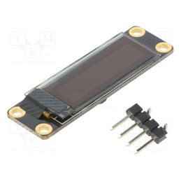 1 pcs x DFROBOT - DFR0647 - Display: OLED, 0.91', 128x32, 41x12mm, Interface: I2C, 180cd/m2