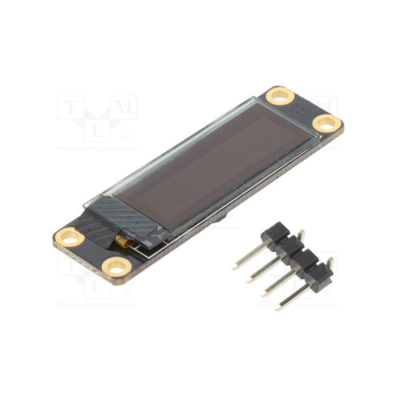 1 pcs x DFROBOT - DFR0647 - Display: OLED, 0.91', 128x32, 41x12mm, Interface: I2C, 180cd/m2