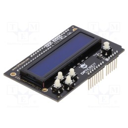 1 pcs x DFROBOT - DFR0374 - Display: LCD, 16x2, 87x52x14.8mm, LED, Interface: I2C, pin strips
