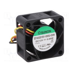1 pcs x SUNON - EF40201B1-000U-G99 - Fan: DC, axial, 12VDC, 40x40x20mm, 15.12m3/h, 26.5dBA, ball bearing