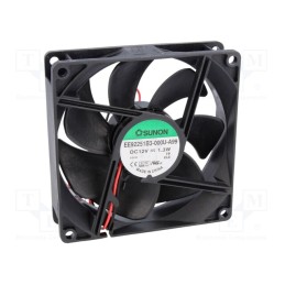 1 pcs x SUNON - EE92251B3-000U-A99 - Fan: DC, axial, 12VDC, 92x92x25mm, 67.15m3/h, 28dBA, ball bearing