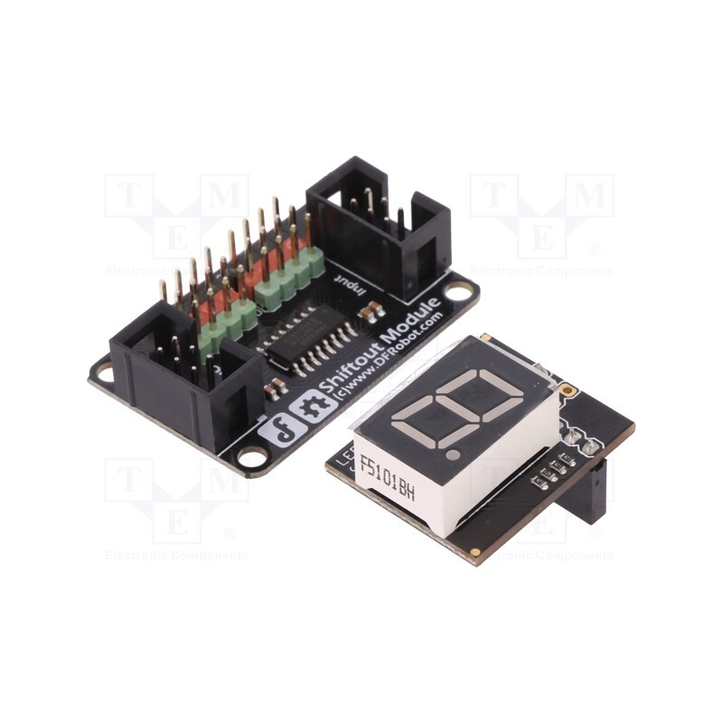 1 set x DFROBOT - DFR0089 - Module: 7-segment display driver, 5VDC, SPI