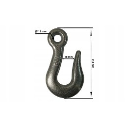 Standard hook 10mm, galvanized, universal workshop