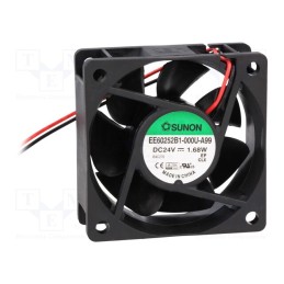 1 pcs x SUNON - EE60252B1-000U-A99 - Fan: DC, axial, 24VDC, 60x60x25mm, 39.7m3/h, 34.5dBA, ball bearing