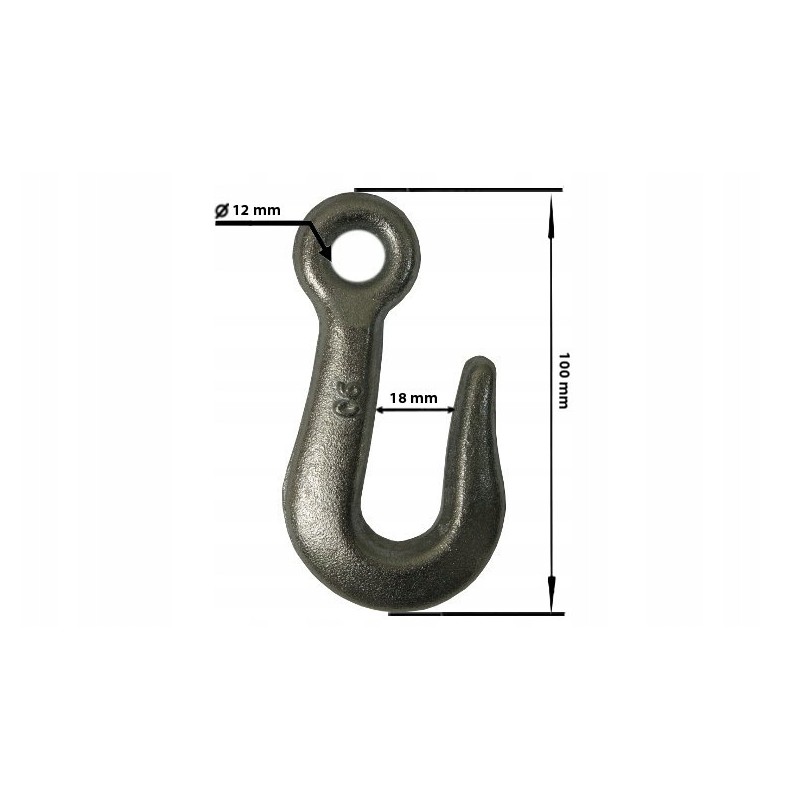 Standard hook 9mm, galvanized, universal workshop