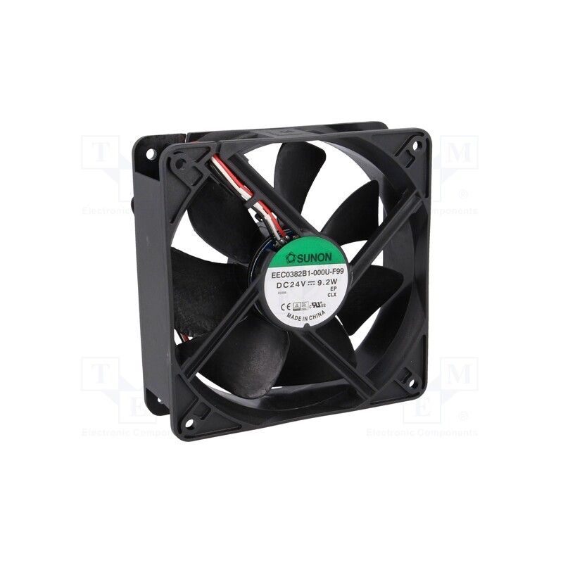 1 pcs x SUNON - EEC0382B1-000U-F99 - Fan: DC, axial, 24VDC, 120x120x38mm, 234.4m3/h, 48dBA, ball bearing