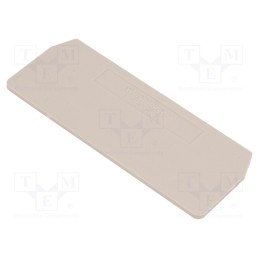 50 pcs x WEIDMu00dcLLER - 1608800000 ZAP/TW 3 - End/partition plate, beige, wemid, max.125°C, UL94V-0, ZDU2.5/4AN