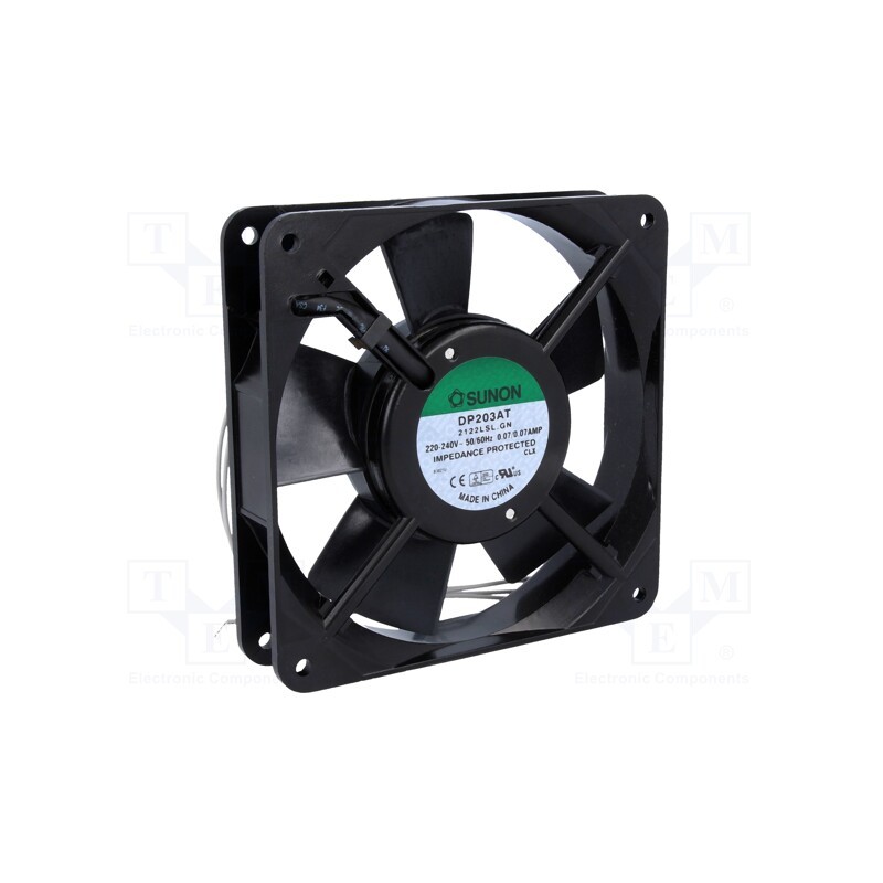 1 pcs x SUNON - DP203AT2122LSL.GN - Fan: AC, axial, 230VAC, 120x120x25mm, 78m3/h(±7%), 35dBA, 1600rpm