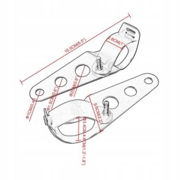 Headlight lamp holder, pipe mounting 35 43