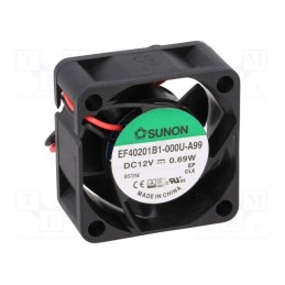1 pcs x SUNON - EF40201B1-000U-A99 - Fan: DC, axial, 12VDC, 40x40x20mm, 15.12m3/h, 26.5dBA, ball bearing
