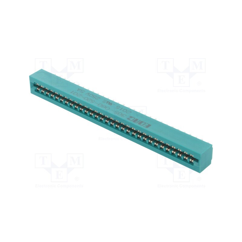 50 pcs x EDAC - 305-060-520-201 - Card edge, PIN: 60, soldering, on PCBs, gold-plated, 3.96mm, 305