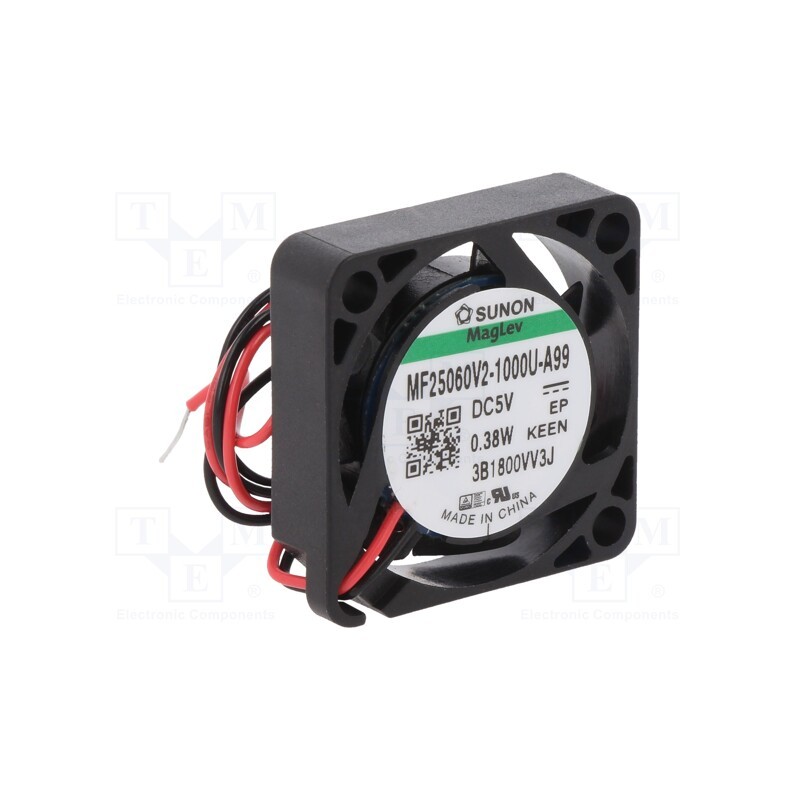 1 pcs x SUNON - MF25060V2-1000U-A99 - Fan: DC, axial, 5VDC, 25x25x6mm, 3.72m3/h, 18dBA, Vapo, 10000rpm