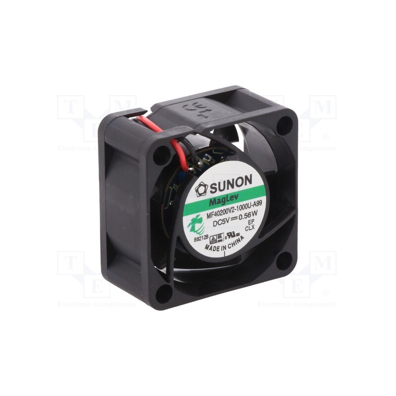 1 pcs x SUNON - MF40200V2-1000U-A99 - Fan: DC, axial, 5VDC, 40x40x20mm, 13.01m3/h, 21dBA, Vapo, 6000rpm
