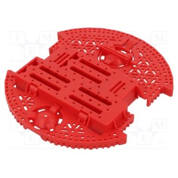 1 pcs x POLOLU - ROMI CHASSIS BASE PLATE - RED - Chassis, POLOLU Romi, red, Kit: Romi chassis, 165mm