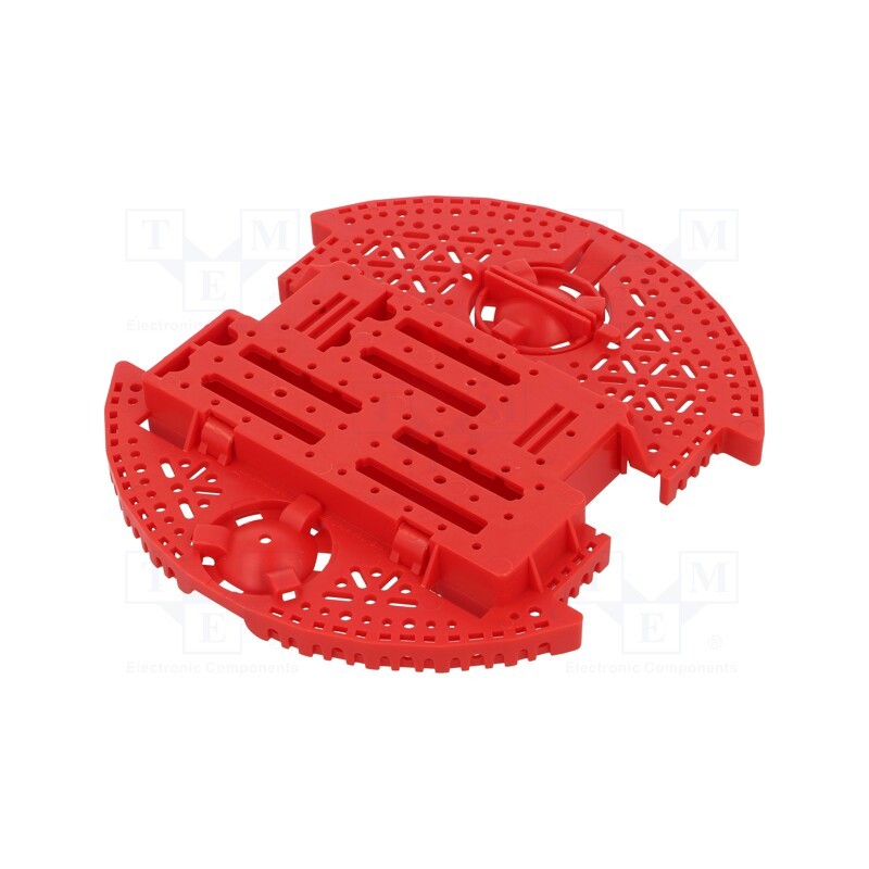 1 pcs x POLOLU - ROMI CHASSIS BASE PLATE - RED - Chassis, POLOLU Romi, red, Kit: Romi chassis, 165mm
