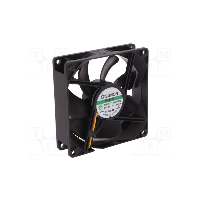 1 pcs x SUNON - PF92251V1-1000U-G99 - Fan: DC, axial, 12VDC, 92x92x25mm, 126.75m3/h, 45.5dBA, Vapo, 24AWG